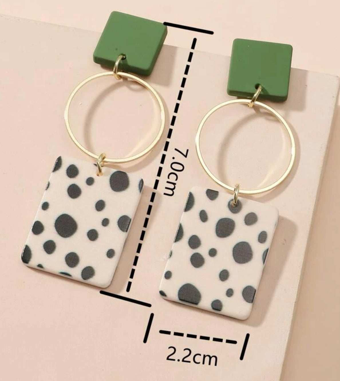 Acrylic Rectangle Drop Earrings