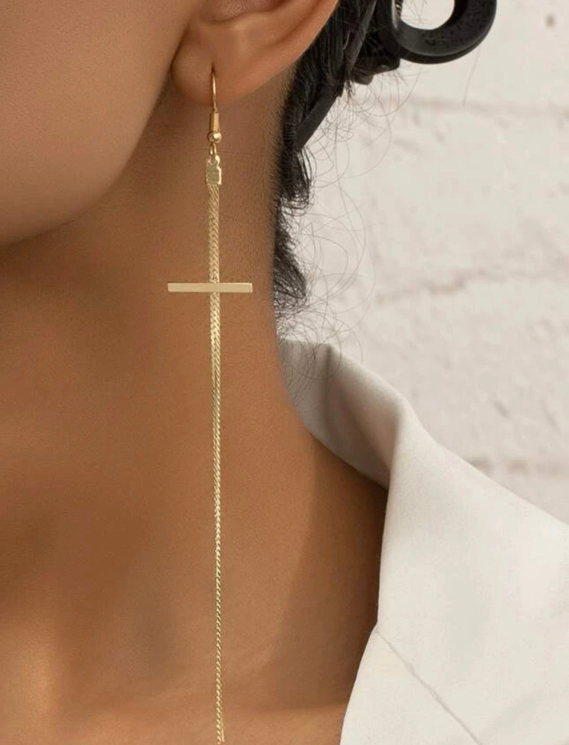 Cross Drop Earrings