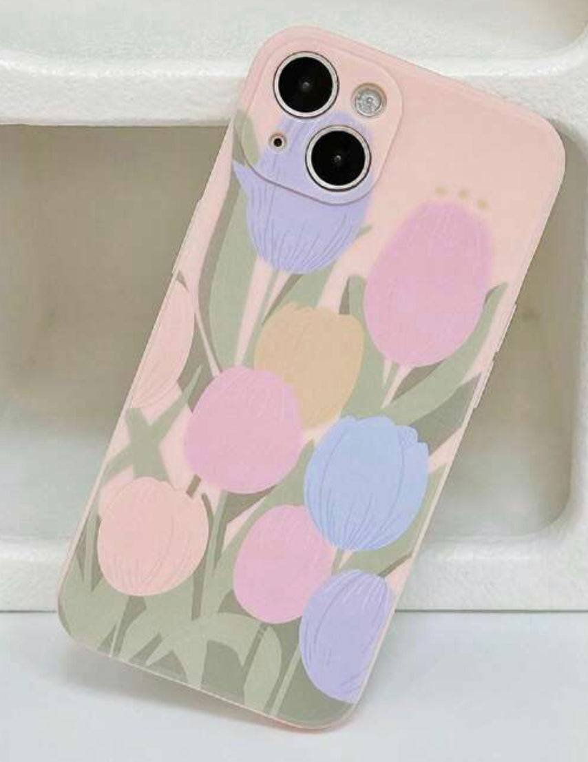 Flower Pattern Anti-fall Phone Case