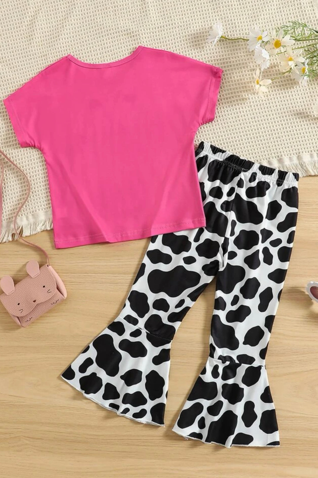 Toddler Girls Giraffe Flare pant 2pc set