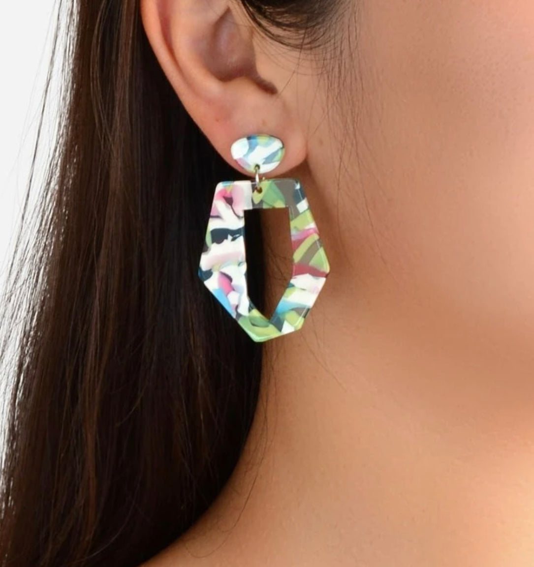 Geometric Drop Earrings