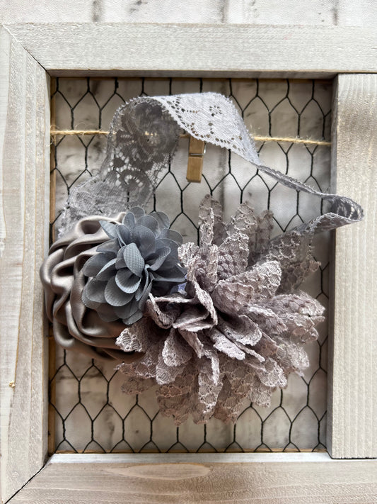 Grey Baby Bow