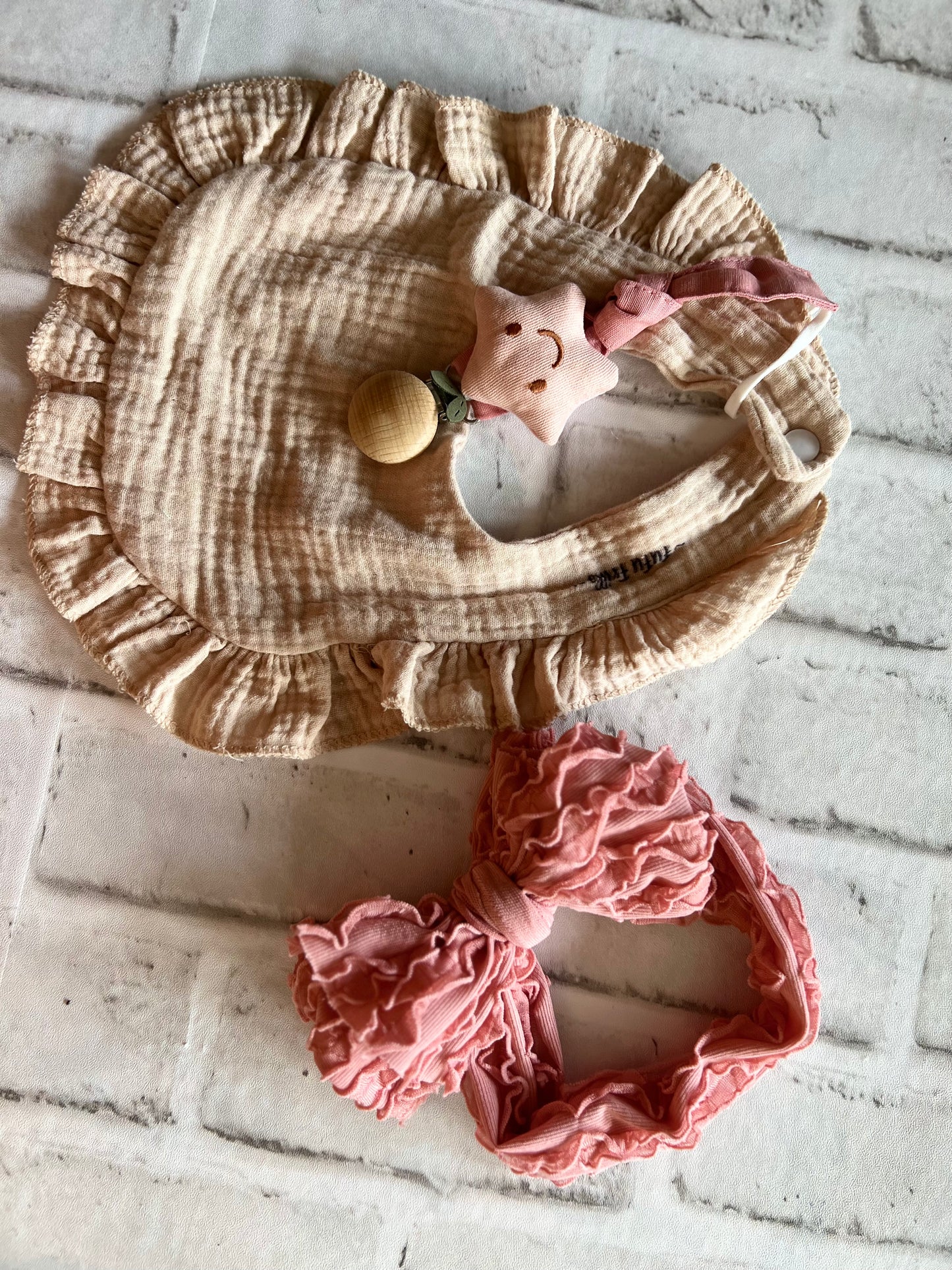 Baby Girl pink bib set