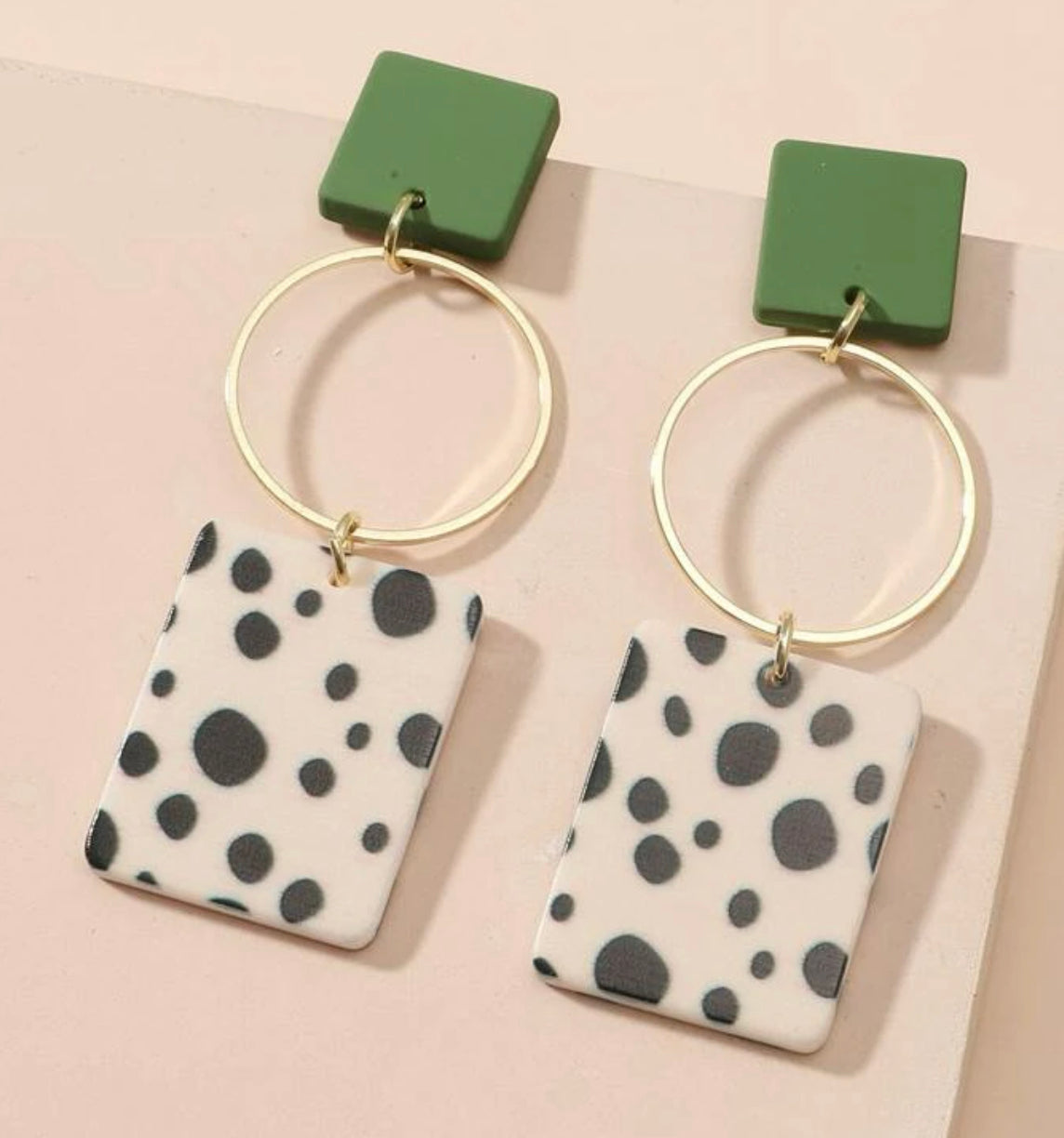 Acrylic Rectangle Drop Earrings