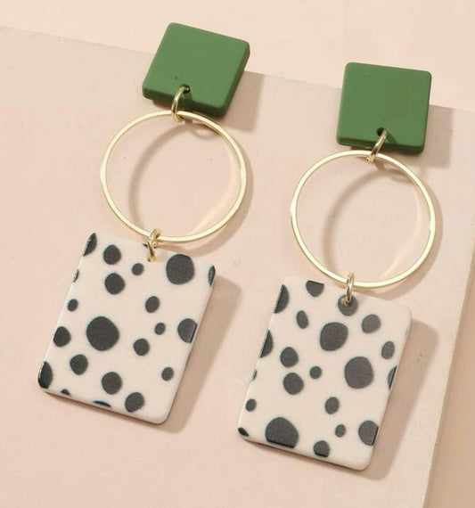Acrylic Rectangle Drop Earrings