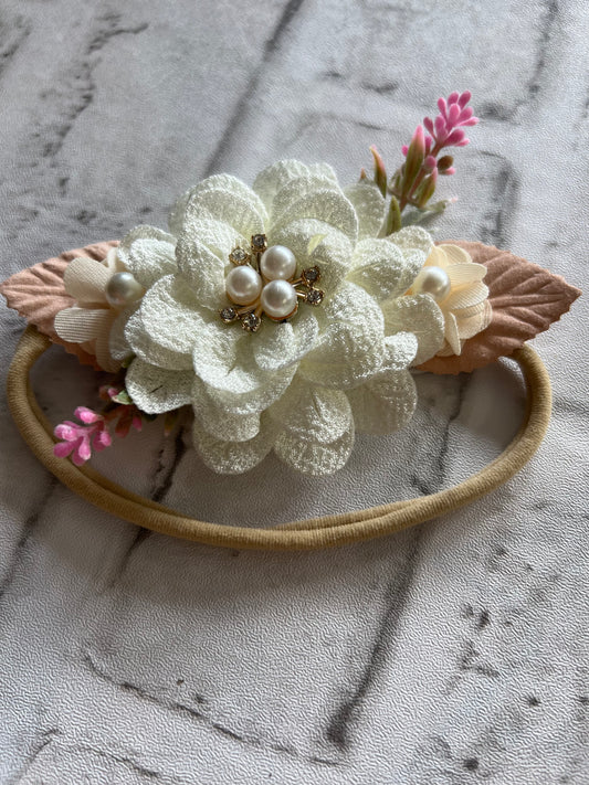Fancy baby bow/Pink Pearl