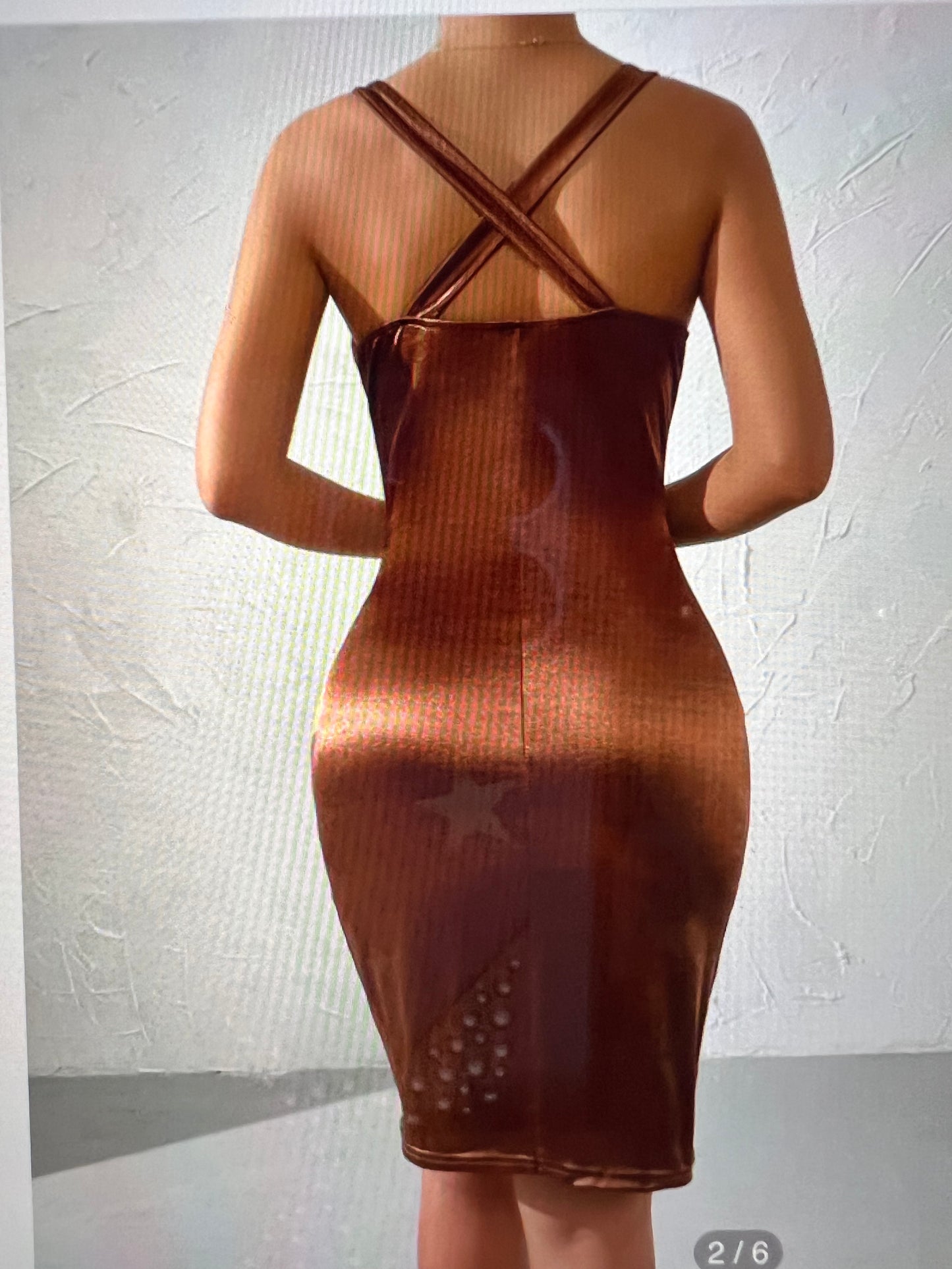 Crisscross BacklessbMermaid Hem Sequin Formal dress/ Burgandy