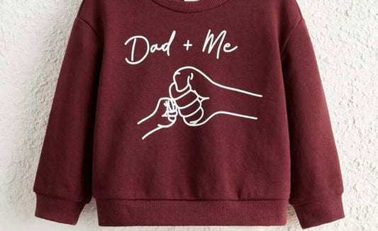 Baby Dad and Me Sweatshirt/Burgundy