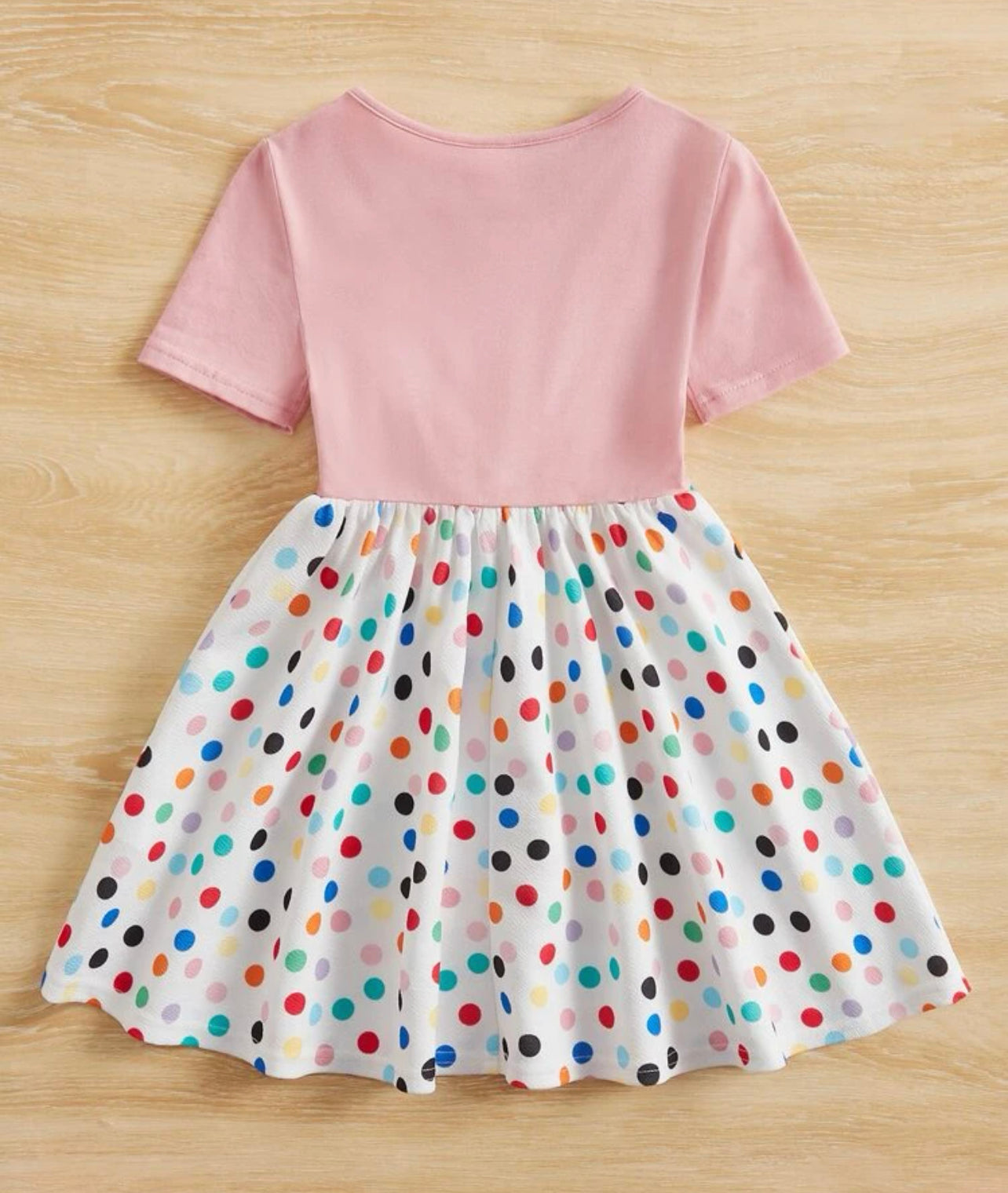 Toddler Girls Polka Dot Bow Front 2pc Dress