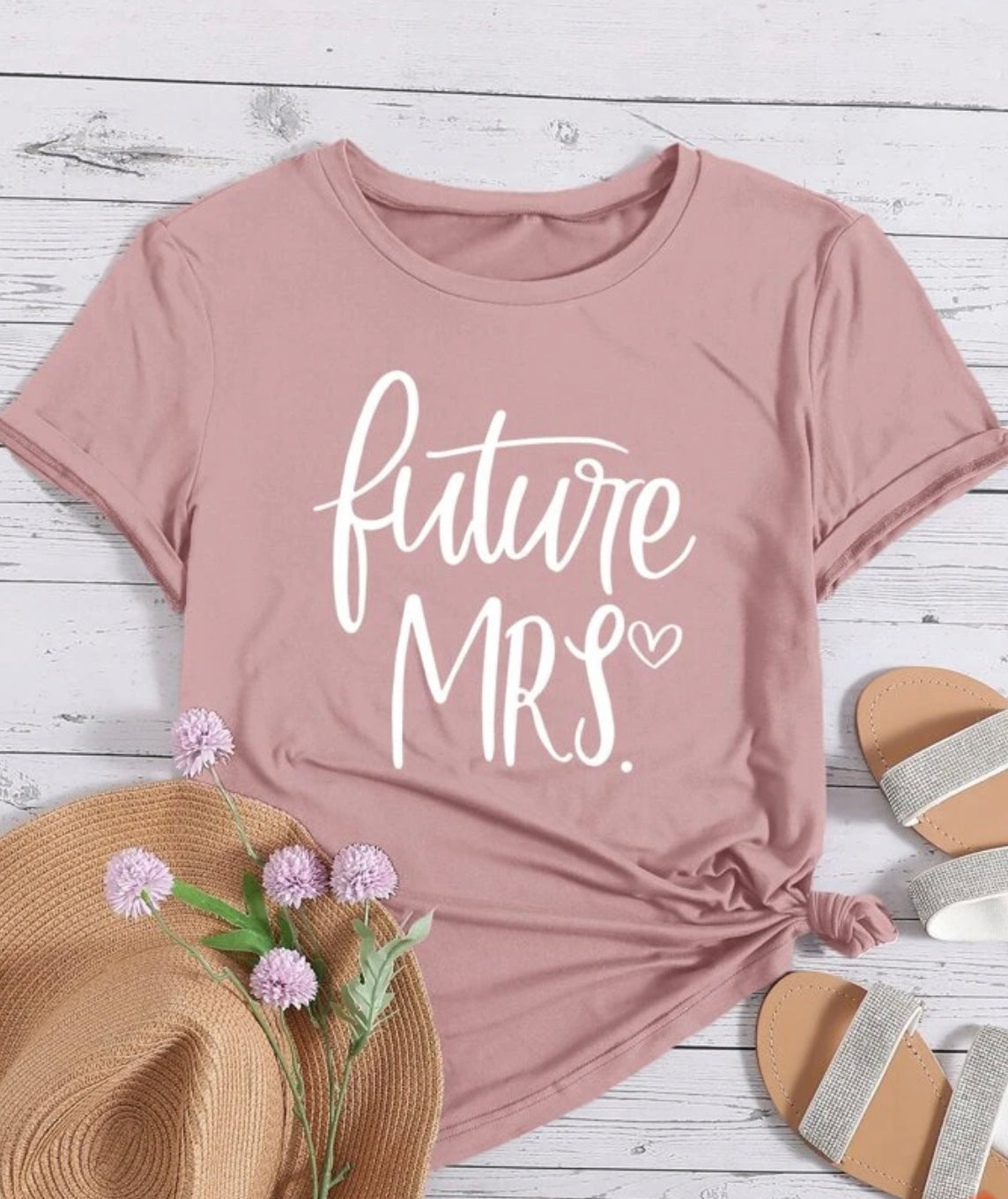 Women’s Future Mrs graphic Tee/Dusty Pink